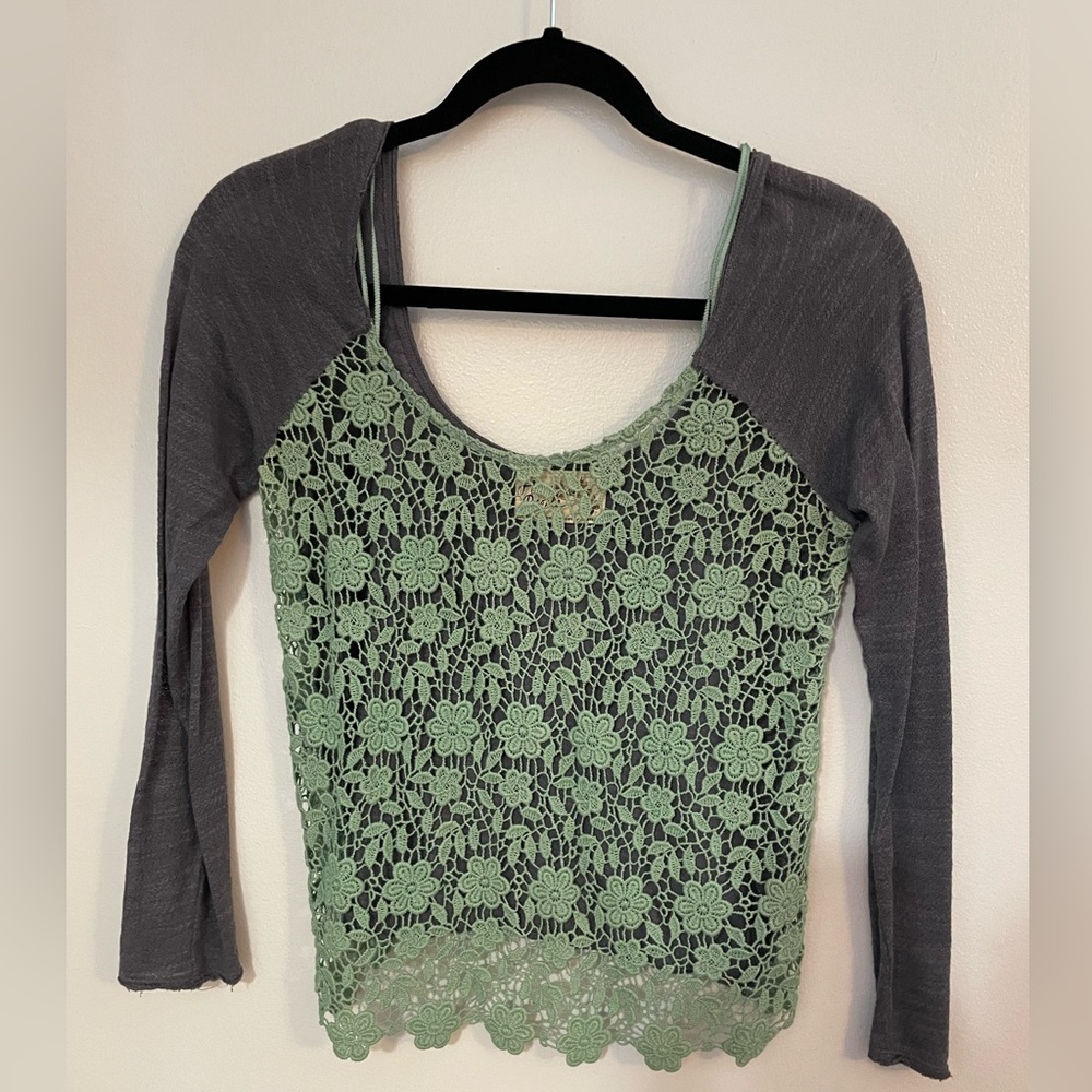 Free People XS lace shirt